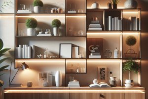 Estanterías con iluminación integrada: un toque moderno.